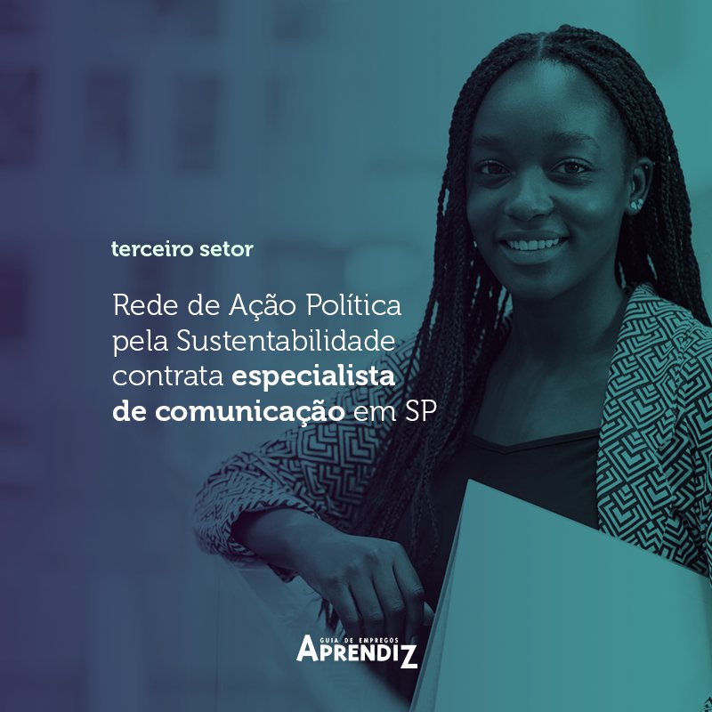 Rede de Ação Política pela Sustentabilidade contrata especialista de comunicação em SP
buff.ly/2l65tqy
