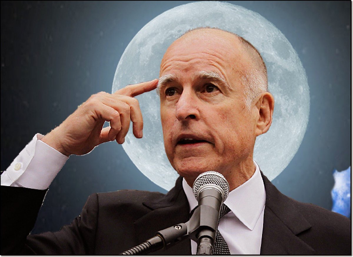Moonbeam Jerry Brown - still silent on illegal alien killer says global warming worse than WWII