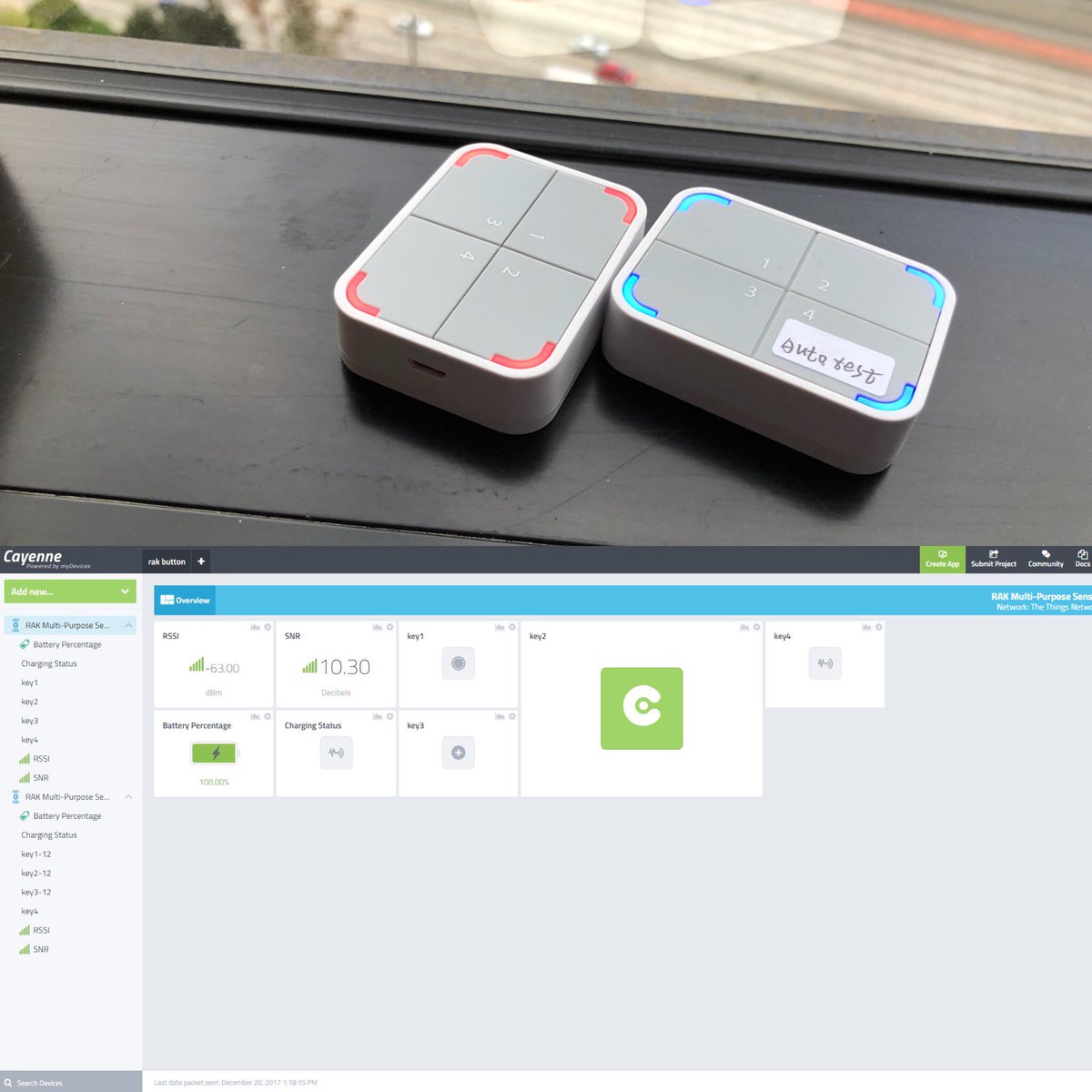 CayenneIoT's tweet photo. Device spotlight: The @RAKwireless #LoRa Program Button. Check it out on our dashboard! https://t.co/KZIyLvpzJk

#LoRaWAN #myDevices #CayenneIoTReadyProgram #IoTready #IoT #CayenneIoT #RAKwireless @LoRaAlliance https://t.co/POh8DTUQL0