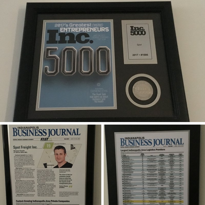 We've got some new wall decor for our Hoosier Room! We can't wait to see where we stack up in 2018! #fast25 #inc5000 #top3pl