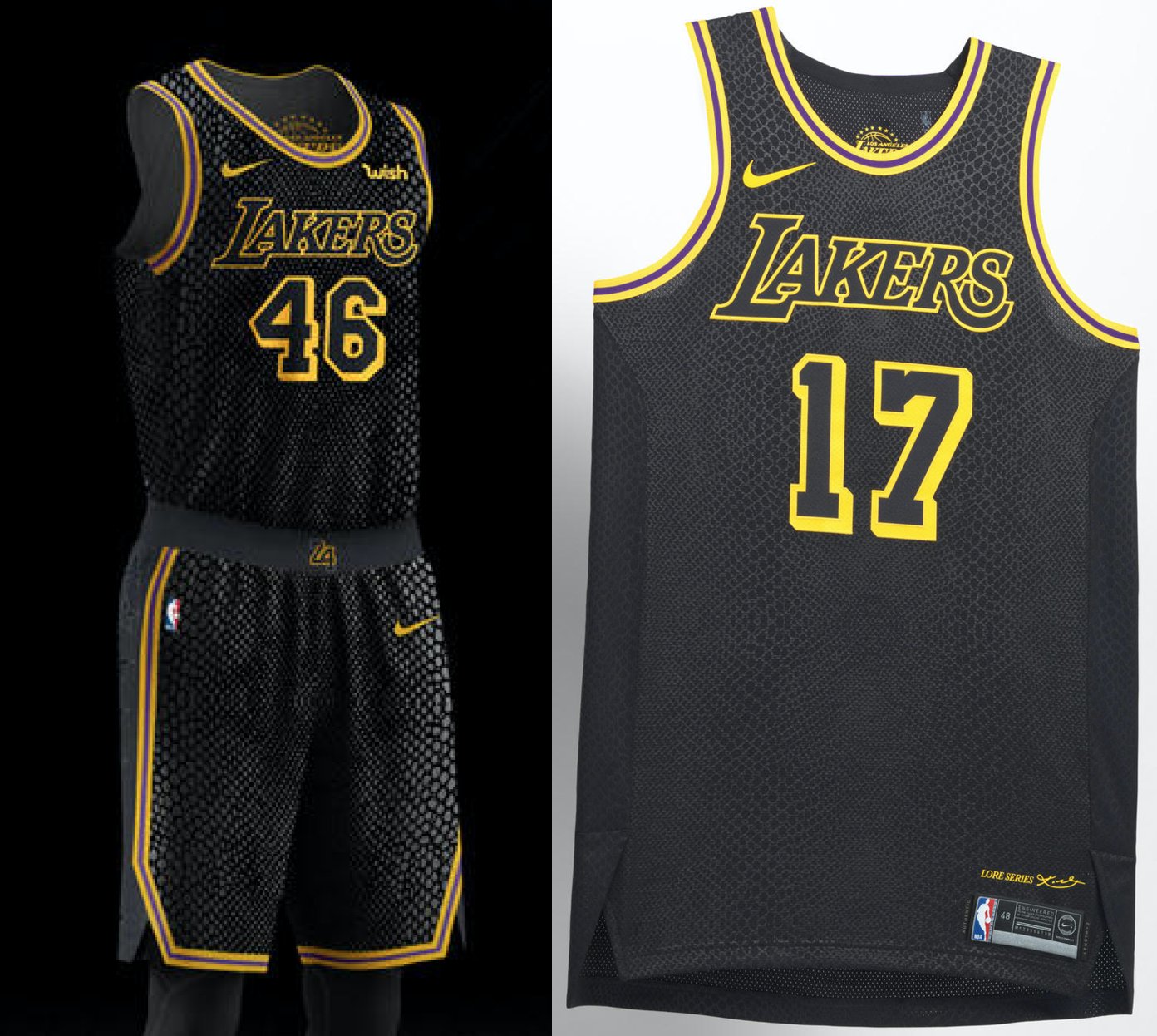 lakers gold and black jersey