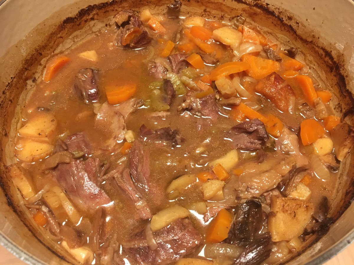 NativeBeef's tweet photo. A great winter warmer recipe: pasture fed beef brisket with root veg, ale and porcini. https://t.co/xwI9HL2poC https://t.co/j0onRFhp0S