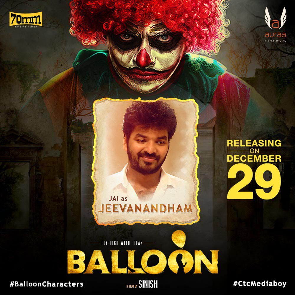 LMKMovieManiac's tweet photo. #BalloonCharacters.. Jai as Jeevanandham & Charlie, Anjali as Jacqueline.. #Balloon #Balloon29thDec https://t.co/IdQLxSFpv2