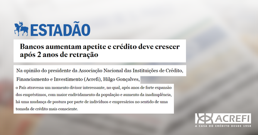 AcrefiDigital's tweet photo. Fomos destaque no Estadão, do último dia 25 de dezembro. Segundo avaliação do nosso presidente, Hilgo Gonçalves,“tivemos um excesso na oferta de crédito nos últimos anos.” Leia a matéria completa em: https://t.co/HDw5uOCVkg https://t.co/tEnKEVTKPw