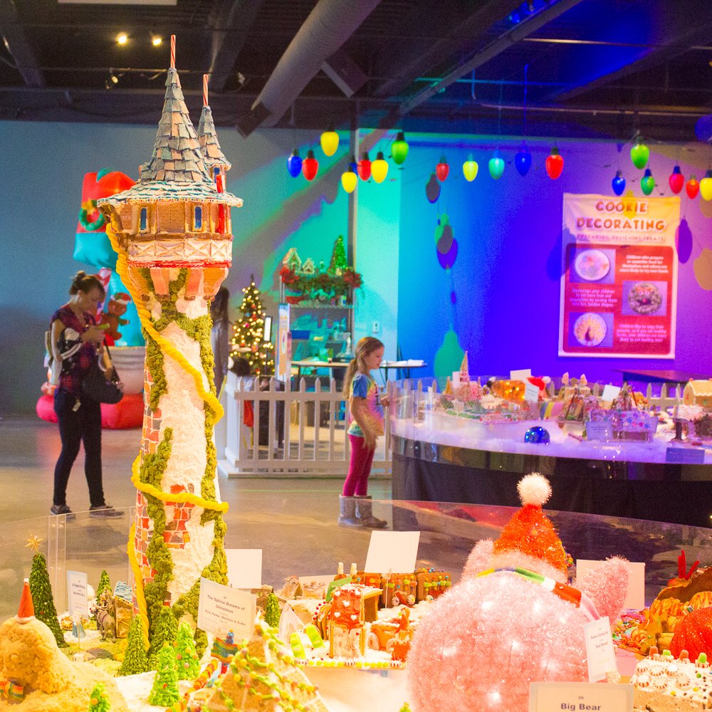 Discovery_Cube's tweet photo. REMINDER: Our Science of Gingerbread exhibit is only here until Dec. 31! Don’t miss out on the opportunity to see 200+ amazing entries, including the jaw-dropping “A Tangled Christmas” tower made completely from yummy treats! 🤩 #ScienceOfGingerbread #DisneyTangled https://t.co/G7EAjJmsoM