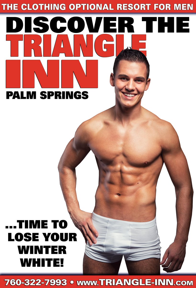 MichaelCGreen's tweet photo. ^MG Time to lose your Winter White.  #TriangleInnPalmSprings #NakedPoolParty #ilovegaypalmsprings #loseyourwinterwhite @TriangleInnPS https://t.co/EPNpwUtzA5 https://t.co/VEaCr4OHD8