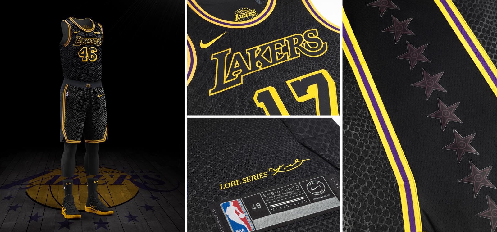 Arash Markazi on X: The Lakers “City” edition uniform. Kobe Bryant is the  first Laker to inspire the design. The uniform features a signature Black  Mamba print and LA/24 on the belt