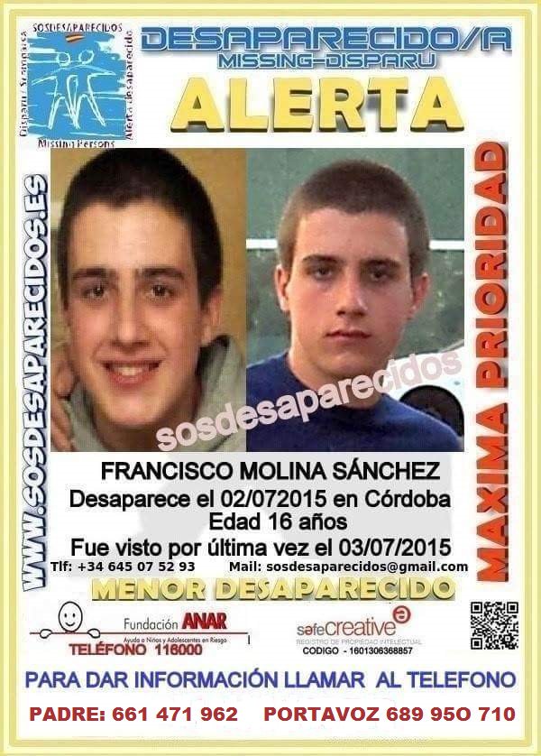 nosfaltaPACO1's tweet photo. Seguimos buscando a nuestro hijo PACO desaparecido 29 meses. Si lo ves o lo conoces avisa URGENTE #buscandoapacomolina  Gallardón https://t.co/IgxIDssBPR