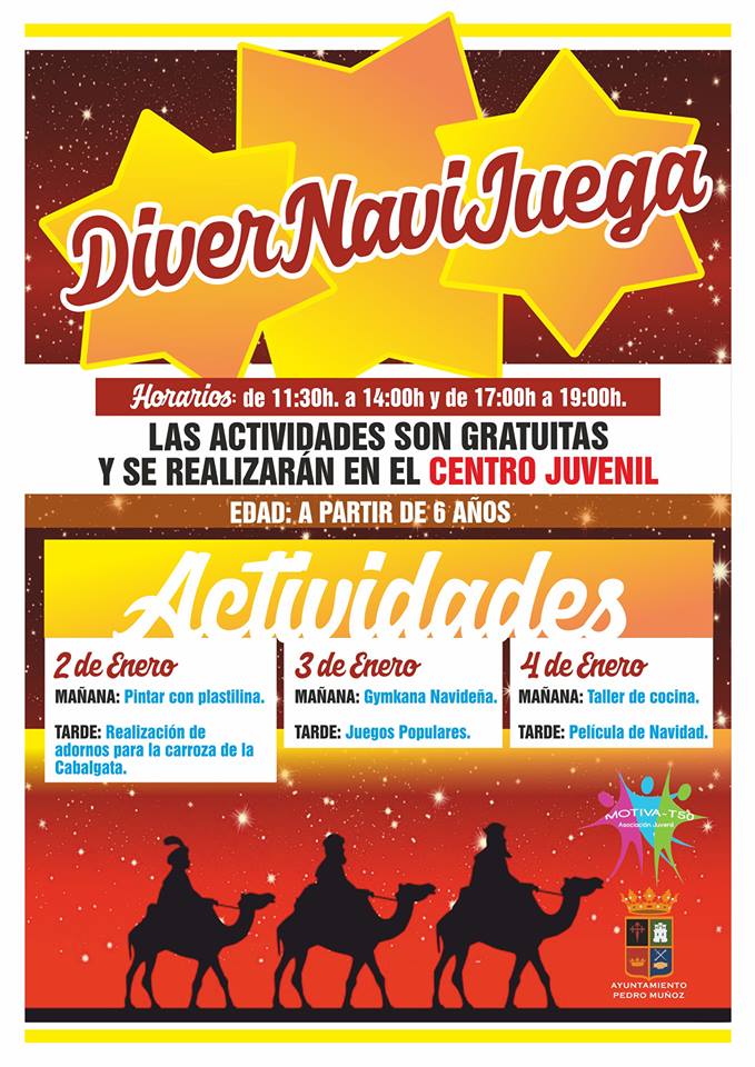 centrojuvenil50's tweet photo. Si tienes 6 o más años... Estás de enhorabuena!
Porque queremos que inicies el año 2018 disfrutando en el Centro Juvenil! ¿Cómo? Échale un vistazo a la programación del DIVERNAVIJUEGA y únete a nosotros para pasar unos días diferentes.
Contamos contigo! 😊 https://t.co/mgj8WTL7xS