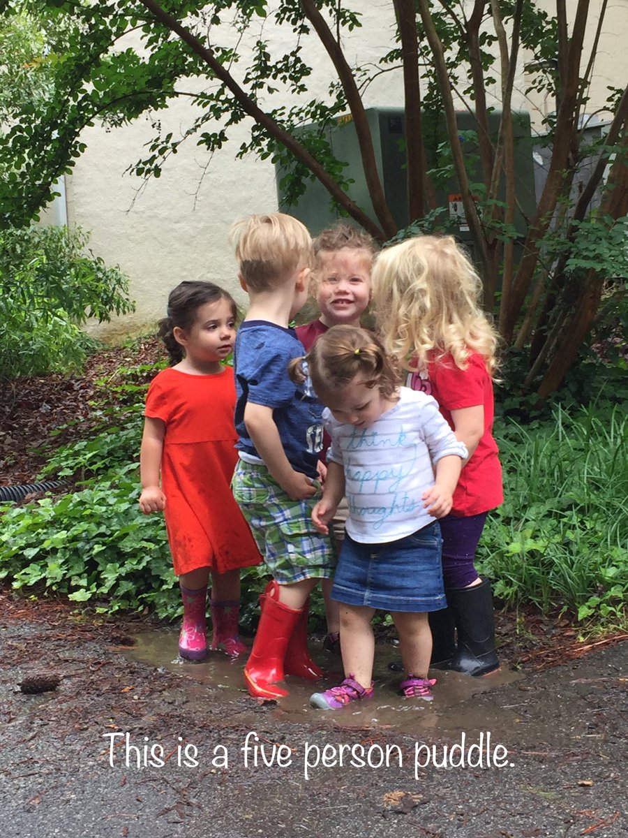 SchoolofGrace's tweet photo. Puddle stomping brings joy among friends. #2017inReview #LiveLearnConnectThroughPlay #TurtleClass https://t.co/qXDGiYH1D1