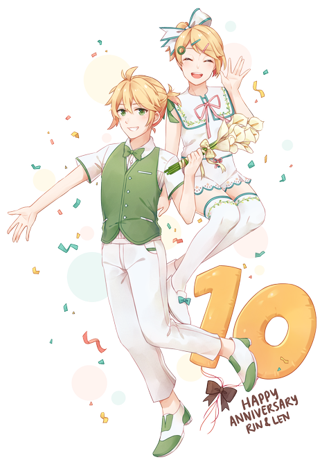 鏡音10周年のtwitterイラスト検索結果 古い順