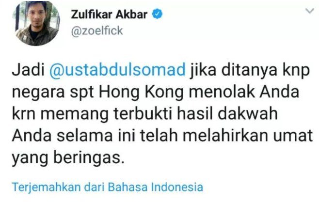 Netizenland's tweet photo. Sebut Dakwah Ustad Abdul Somad Melahirkan Umat Beringas, Wartawan Harian Top Skor Ini… https://t.co/EXv5ZeXboe https://t.co/RyI5A9bvXd