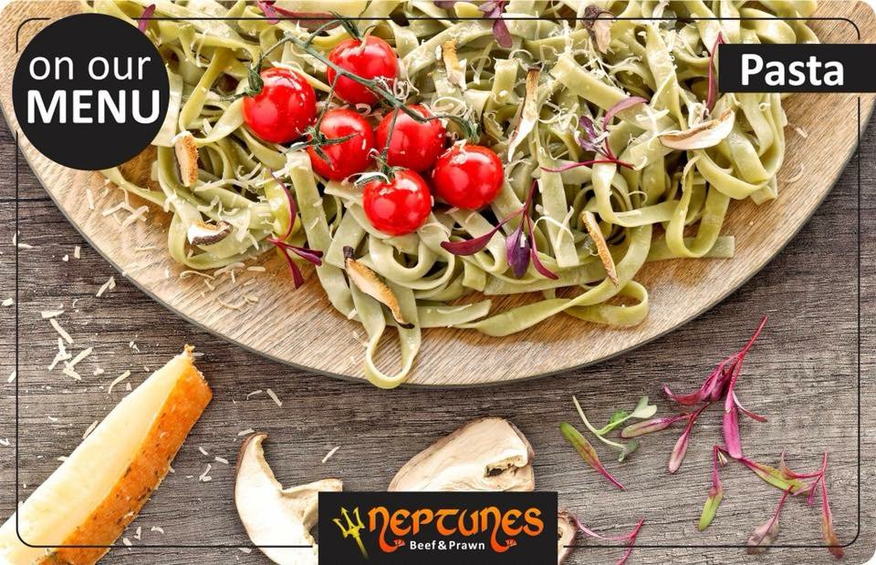 NeptunesSA's tweet photo. We have a great selection of pasta dishes on offer. 
#NeptunesBeefAndPrawn #Pasta #TantalizeNZ #cirobertson https://t.co/yLRHsseFPP