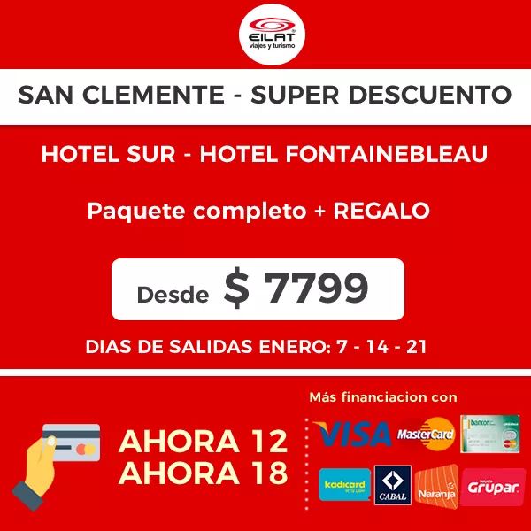 EilatViajes's tweet photo. ⭐ San Clemente en Enero ¿Nos acompañas?
📲 Dejanos tu teléfono y te asesoramos en detalle
🚌 Salidas desde Córdoba y Santa Fe https://t.co/dWEnpv2gbT