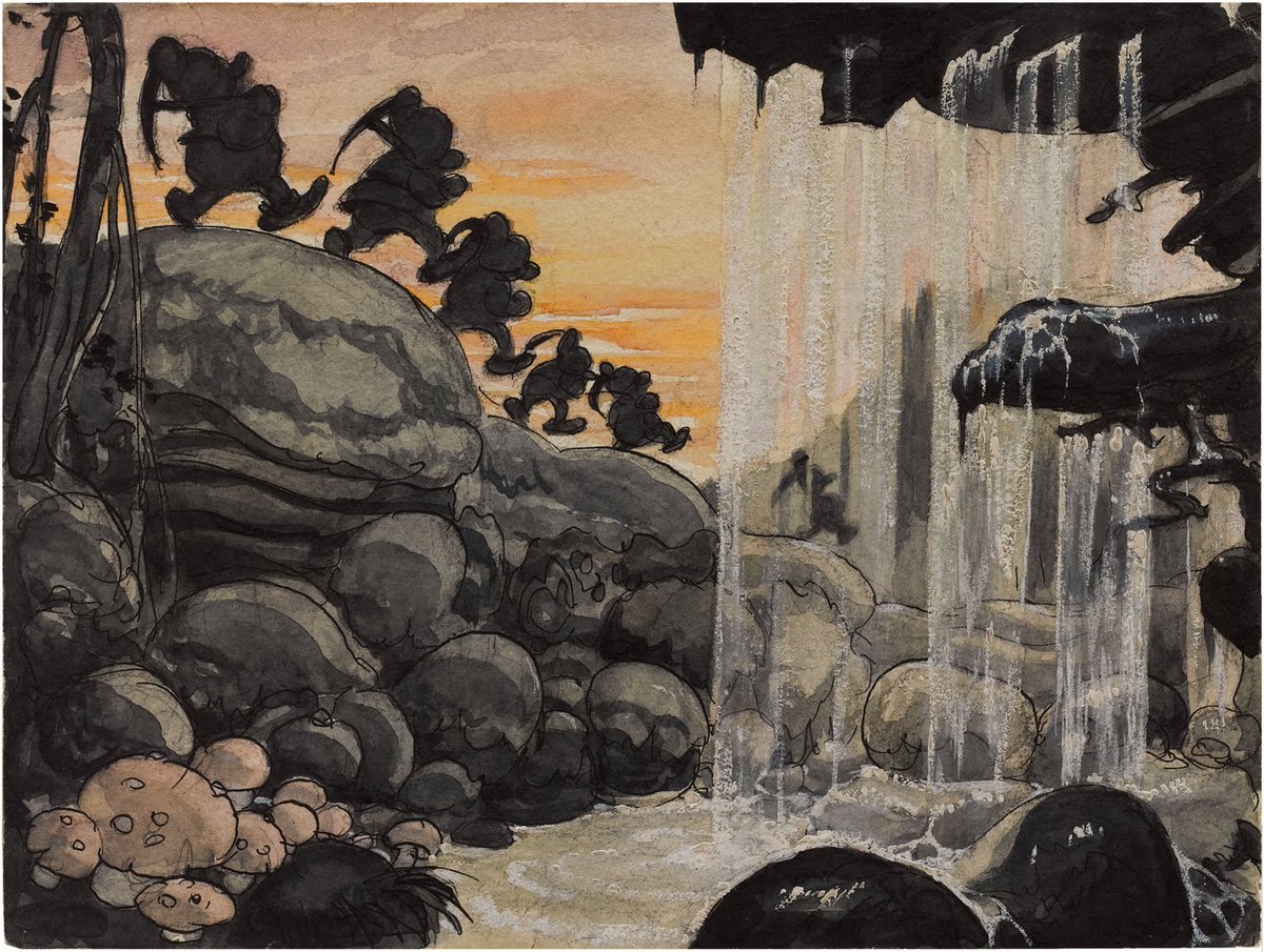 MrEwanMorrison's tweet image. The #Disney style was shaped by Swedish Folklore illustrator Gustaf Tenggren. See his Concept Art for Snow White (1937). His style shone thru Bambi &amp;amp; Pinocchio, but he split w/Disney (1939) &amp;amp; got no credit. An introvert, it is said, he had problems w/staff, booze &amp;amp; philandering.