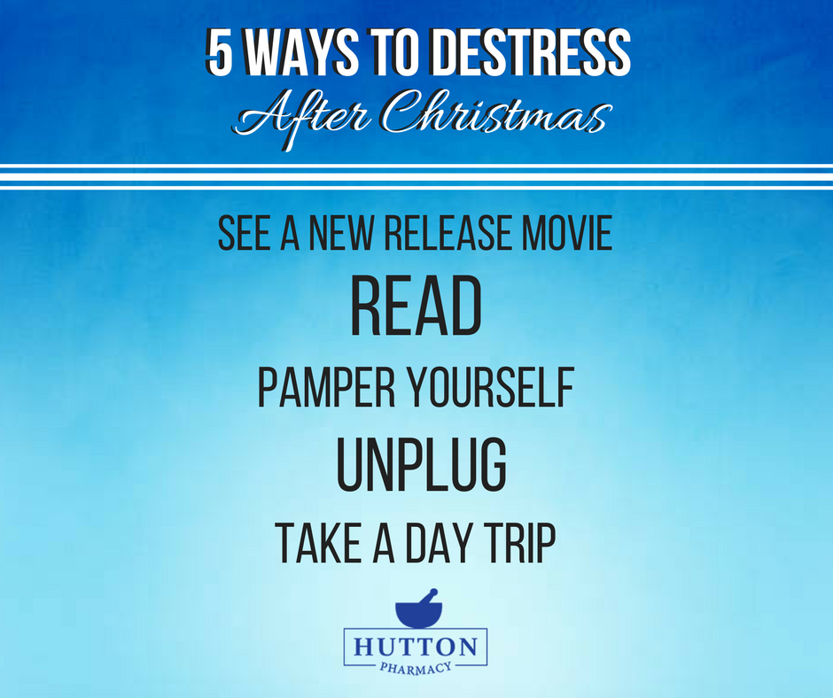 HuttonPharmacy's tweet photo. Not sure how to destress after the rush of Christmas? Try some of these ideas! What's your favorite way to unwind after the holidays? https://t.co/Yxgj9M5xPy