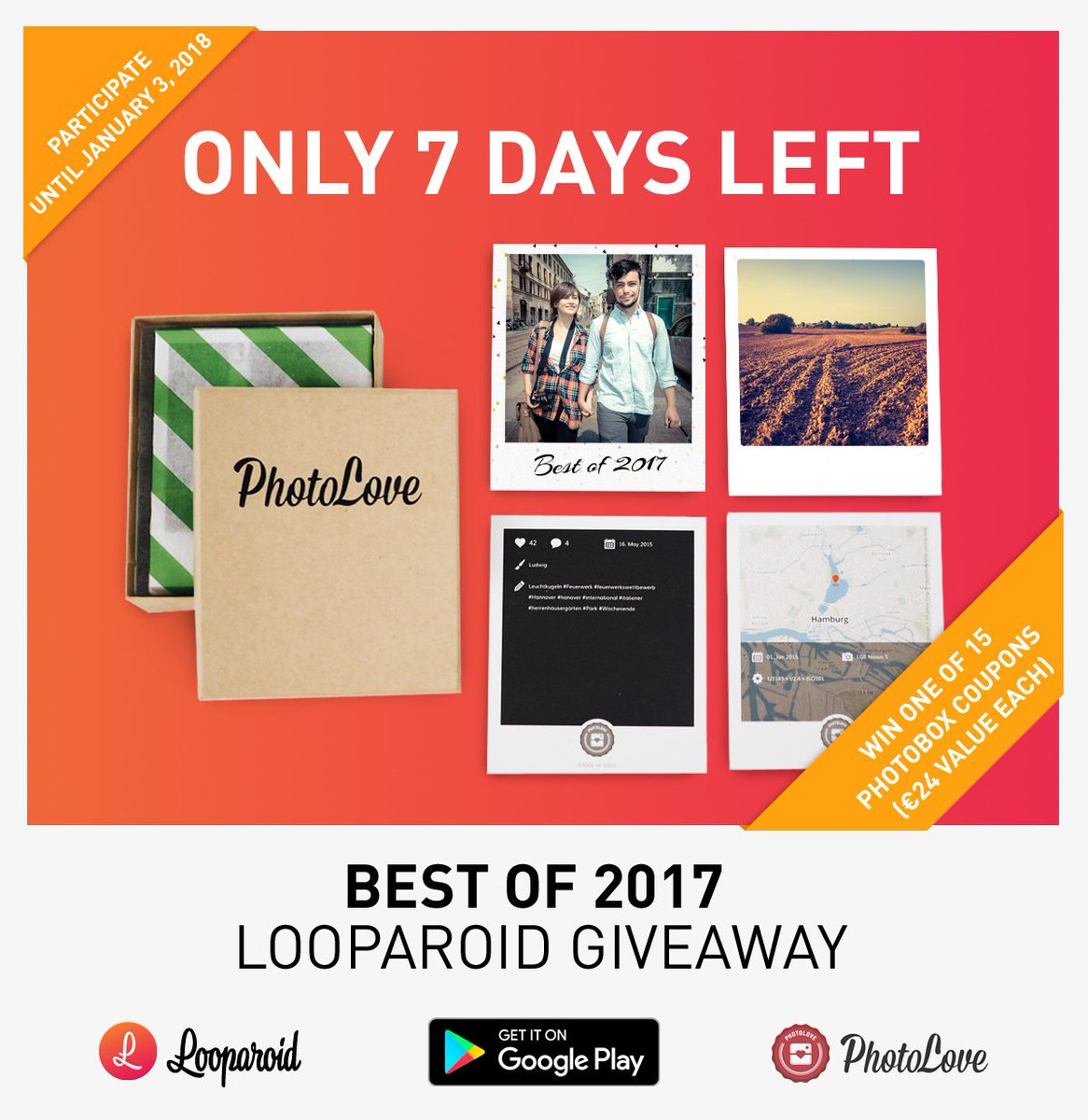 MAGIX_INT's tweet photo. Time is running out to enter our Looparoid contest!
Download the brand new, free Looparoid app & create beautiful photo stories on your phone. Don't forget to make Looparoids public & share them with the hashtags #Looparoid #bestof2017! Only 7 days left! https://t.co/oUddKzhPQJ https://t.co/xQVLYl8DG4