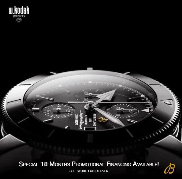 WKodakJewelers's tweet photo. Superocean Héritage II Chronographe 46: featuring an eye-catching dial with an applied logo #WKodak #Hoboken #SuperoceanHeritage #Breitling #InstrumentsforProfessionals #chronograph #blackdial https://t.co/9BKwuBDOH0