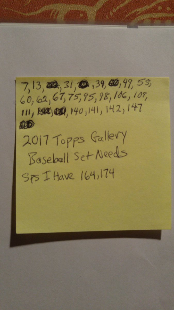 NJSensasian's tweet image. Here are some sets I am trying to complete.. I have more but figured to try and start with these.. The Optic is last years
I have plenty of duplicates to trade so let me know #SETHELP