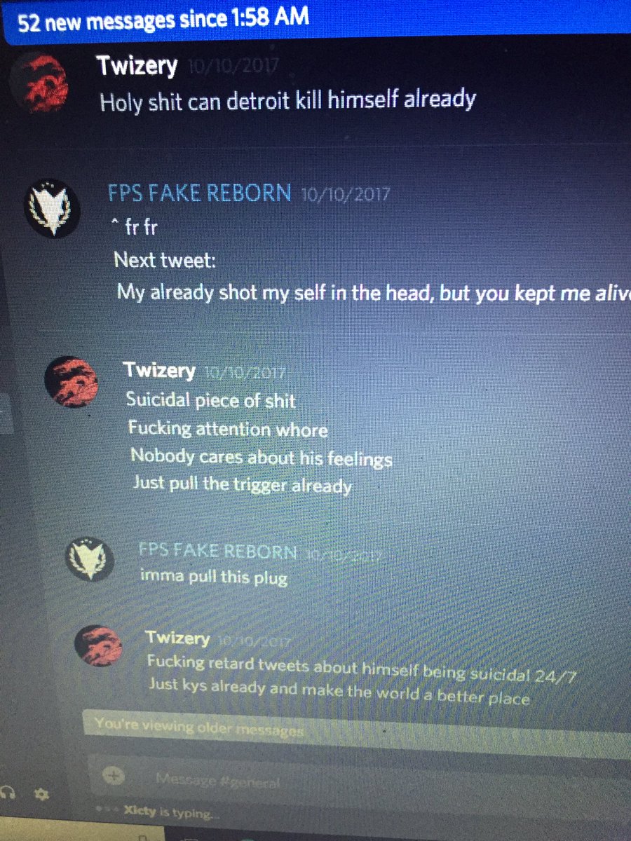 DetroitCode's tweet image. I don't know Twizery but you and @Ultra_Banshee are fucked in the head. I talk to no one, stay to myself yet you talk about me like this?