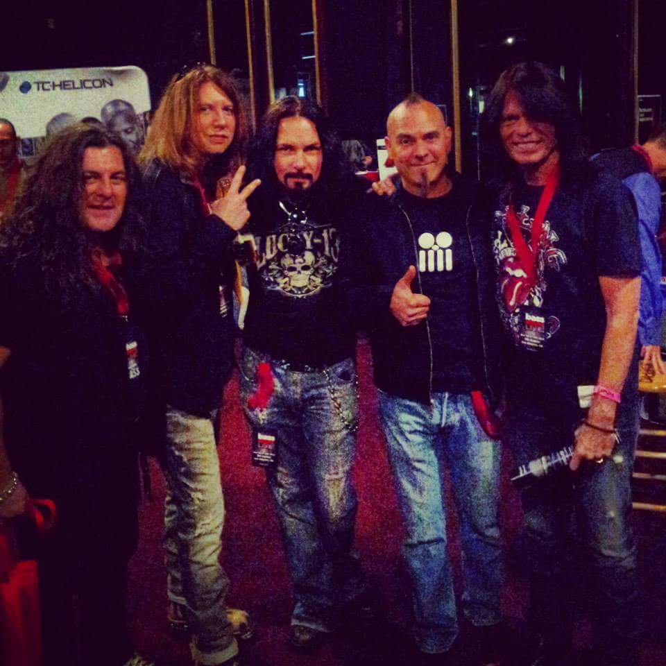 anderssonmarten's tweet photo. What a group of great guys and bass players in this one l-r: #MattDuncan #MartenAndersson #BjornEnglen #JoeyVera #rudysarzo #FbMemory #bassplayers #sexybassplayers #bassplayerlive. https://t.co/ecsanSoXIB