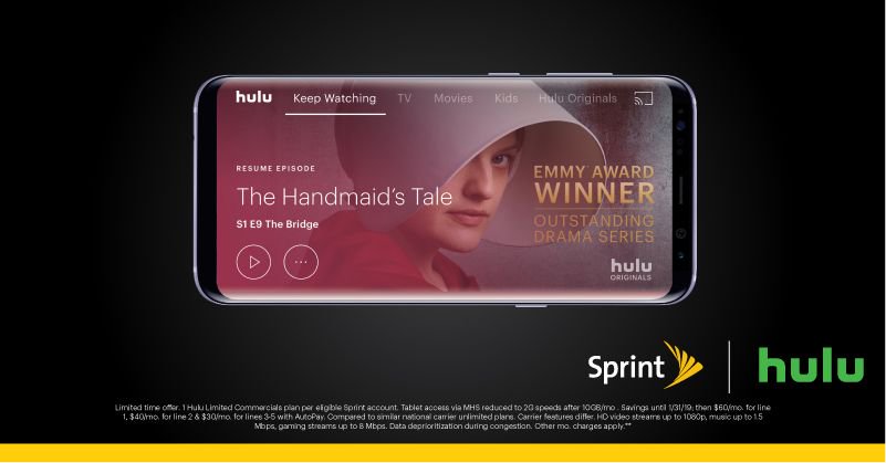 #Hulu is now included in @Sprint’s #Unlimited plan. This means I can catch up on my fav TV and movies this holiday season. 👍