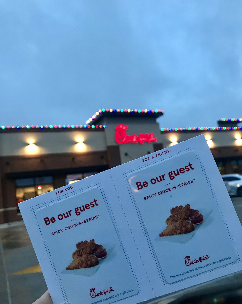 CFANolana's tweet photo. We want to brighten your day w/ a chance to Win 2 Free Spicy Chick-N-Strip Entrees. RT &amp; we'll announce 1 lucky winner tonight. ❄️#cfanolana https://t.co/kS8dC2hXiD