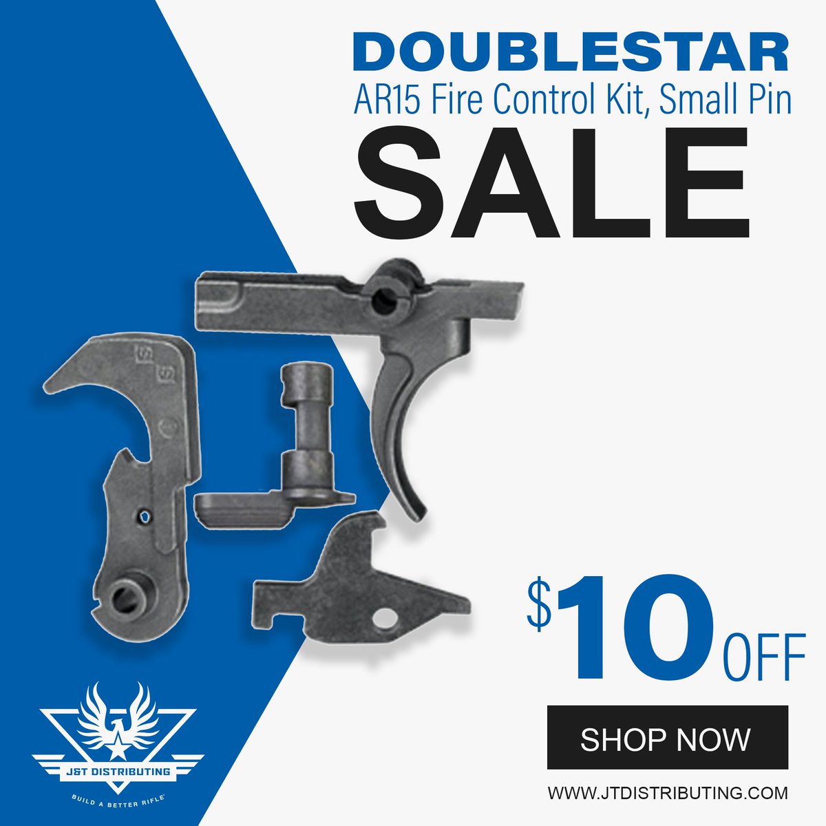 JTDistributing's tweet photo. Save big with us https://t.co/vg953TBwzd
----------
#JTDistributing #BuildaBetterRifle #AR15 #Ar15Parts #2A #AR15Build #Guns #GunParts #DoubleStar #DoubleStarCorp #BuiltForVictory #Firearm #AR15FireControlKit #FireControlKit #AR15Trigger #AR15Hammer #AR15Selector https://t.co/PbCHqOupym