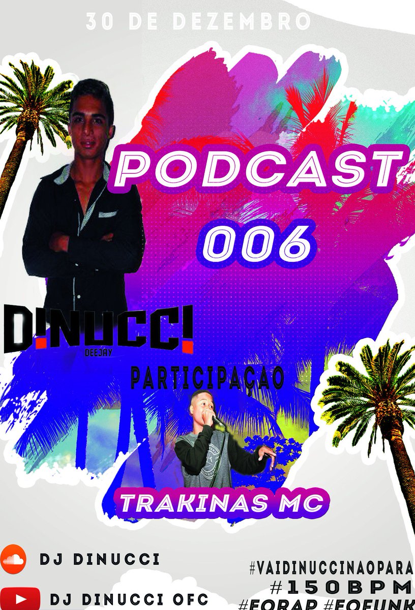 DJDINUCCIOFC1's tweet photo. Atenção galera só pra lembrar que sabado agora será lançado meu Podcast 006 pra galera que quiser alo é só compartilha e marca seus amigos , Dinucci tá aí 🎶🎤🎬✌🏽.
#Podcast006DJDINUCCI
#PARTICIPAÇAO #TRAKINASMC
#EORAP #EOFUNK https://t.co/morVPSk0QJ