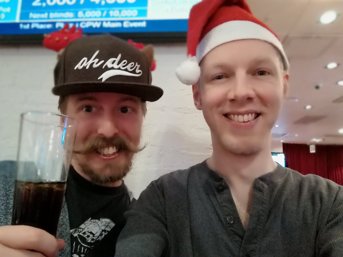 GrindFromBehind's tweet photo. #XmasPokerWeek 🇸🇪 update:
Today I wagered 3150 SEK in a live satellite, &amp; successfully qualified for tomorrow's 16,000 SEK Main Event (~$2000 USD).

🦌🎅🏻 My mate Nils qualified too. https://t.co/hbKjuVAaqD