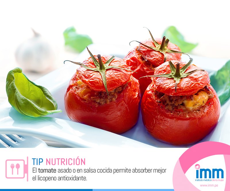 immperu's tweet photo. #TipNutrición
A pesar de que pierde parte de su vitamina C, el tomate cocido pierde las paredes celulares, permitiendo absorber mejor el licopeno antioxidante. https://t.co/AZErVG7e6d