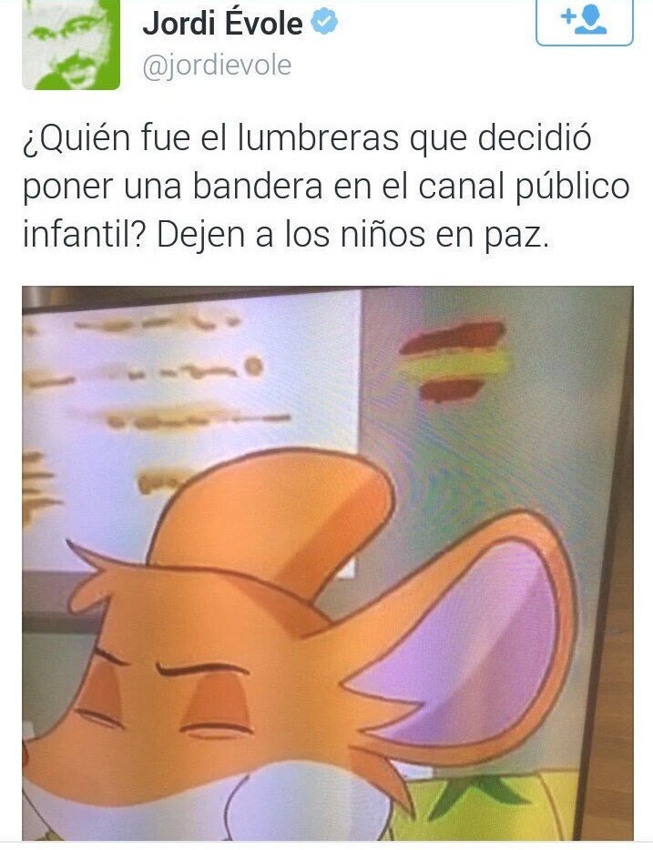 JosPastr's tweet photo. Jordi Évole, escandalizado por una banderita de España en la tele el Día de la Constitución, ni media palabra sobre el aquelarre de TV3 de anoche. Este es el equidistante. https://t.co/FXSHvWUGLU
