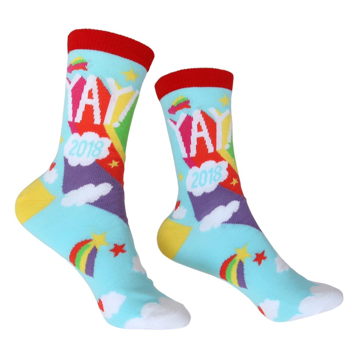 New sock drop!! 🌈 YAY 2018🌈 illustrated for us by the rainbow-tastic <a href="/IpDipDesign/">Laura 🌈 Ip Dip</a> 😍 luckydipclub.com/shop/yay-2018-…