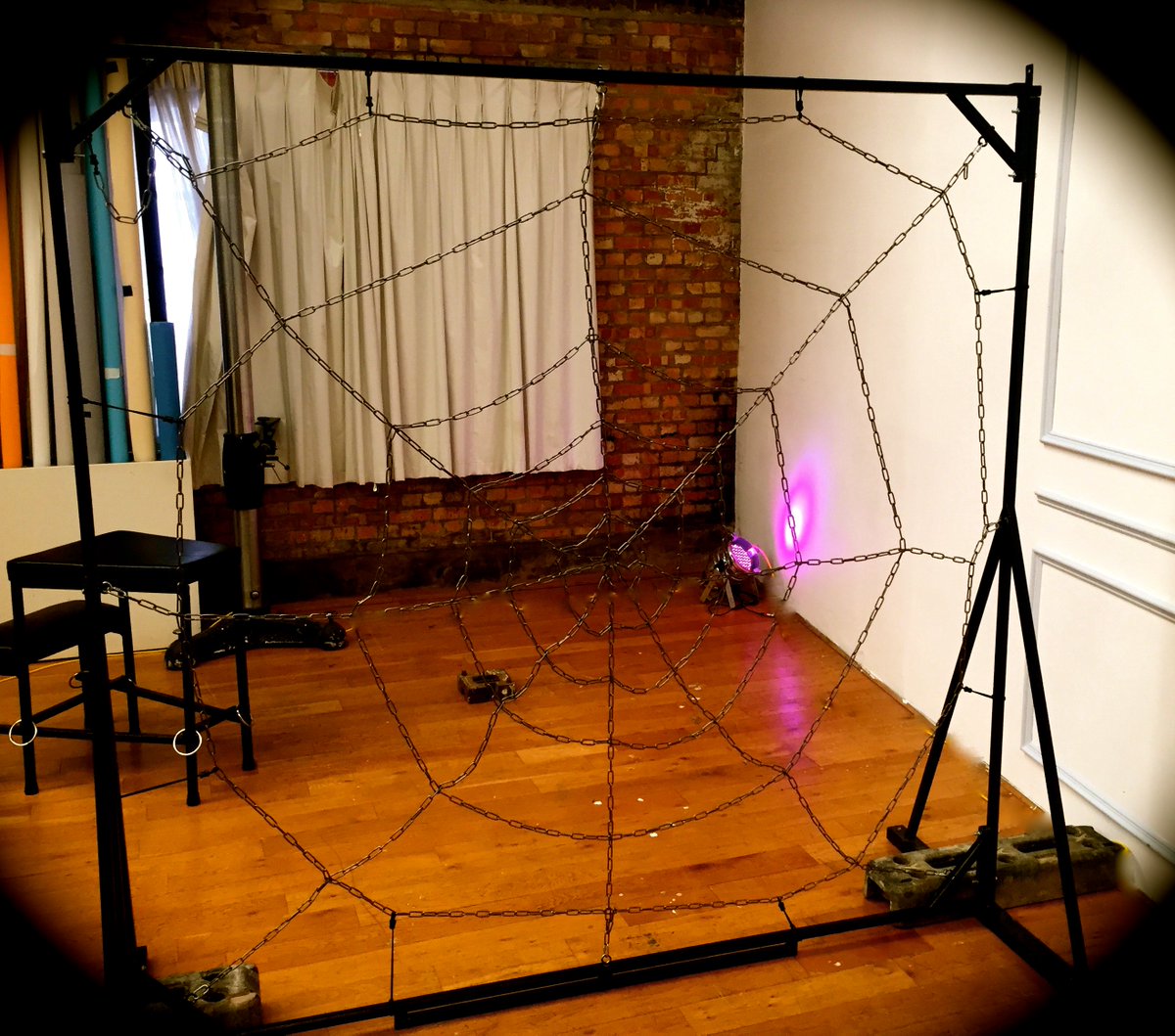 Kinksters_'s tweet photo. #Fetish #BDSM #metal #framed #chain #spiders #web for #sale, total self supporting for loan standing. Message us for more info or make an offer https://t.co/MpZh93zuwm