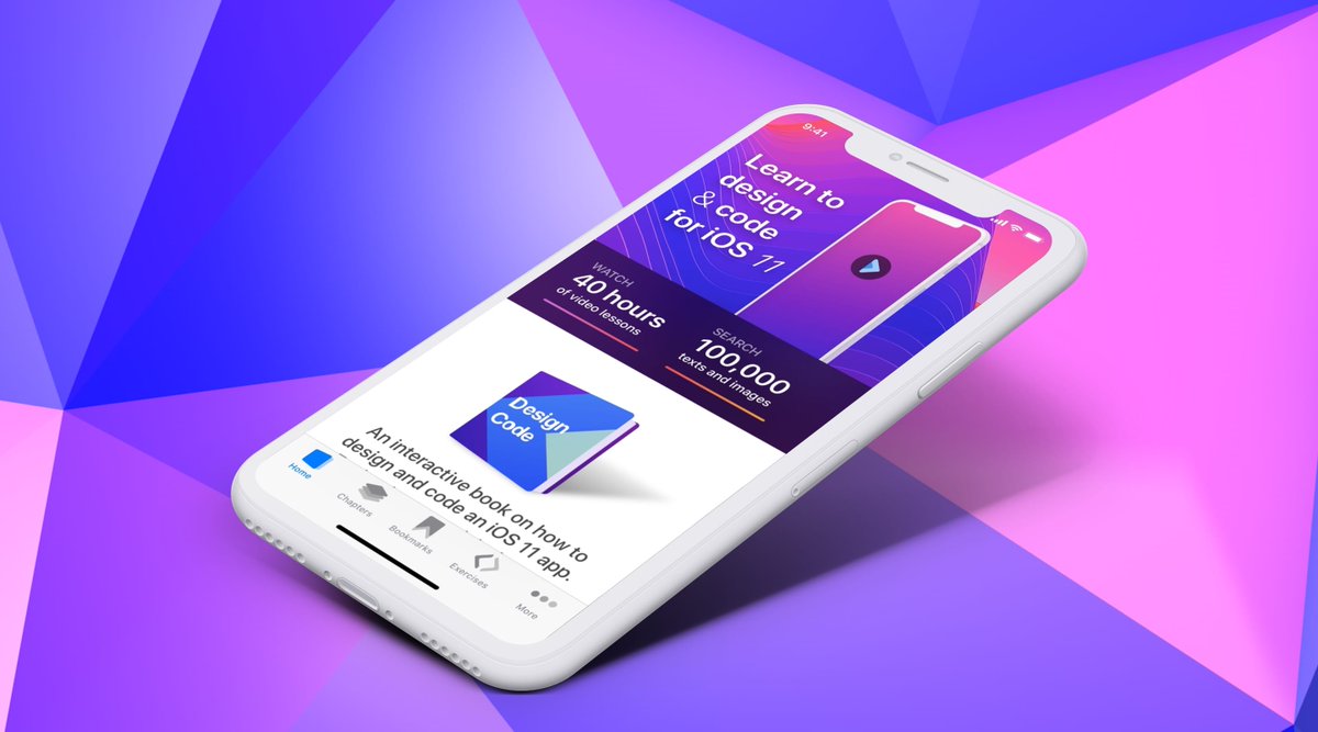 MengTo's tweet image. After countless hours, the Design+Code book is finally released with 72 sections, 102 wallpapers and over 100k words. The iOS app is growing daily so we’re going to keep writing about the new code. designcode.io