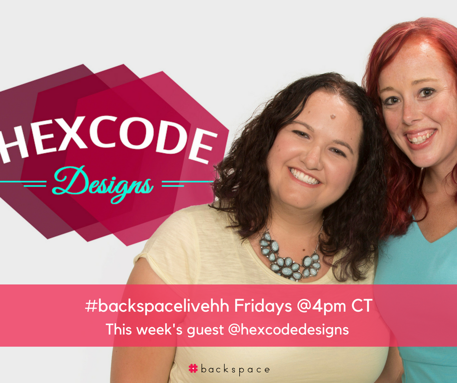 We're so excited to host <a href="/hexcodedesigns/">Hexcode Designs</a> this week for the FINAL EPISODE of #BackspaceLIVEHH! Join us Friday at 4pm, CT over on Backspace Media's Facebook page for a fun, enlightening discussion with the Hexcode Girls! | #FBLive #webdesign facebook.com/backspacemedia…