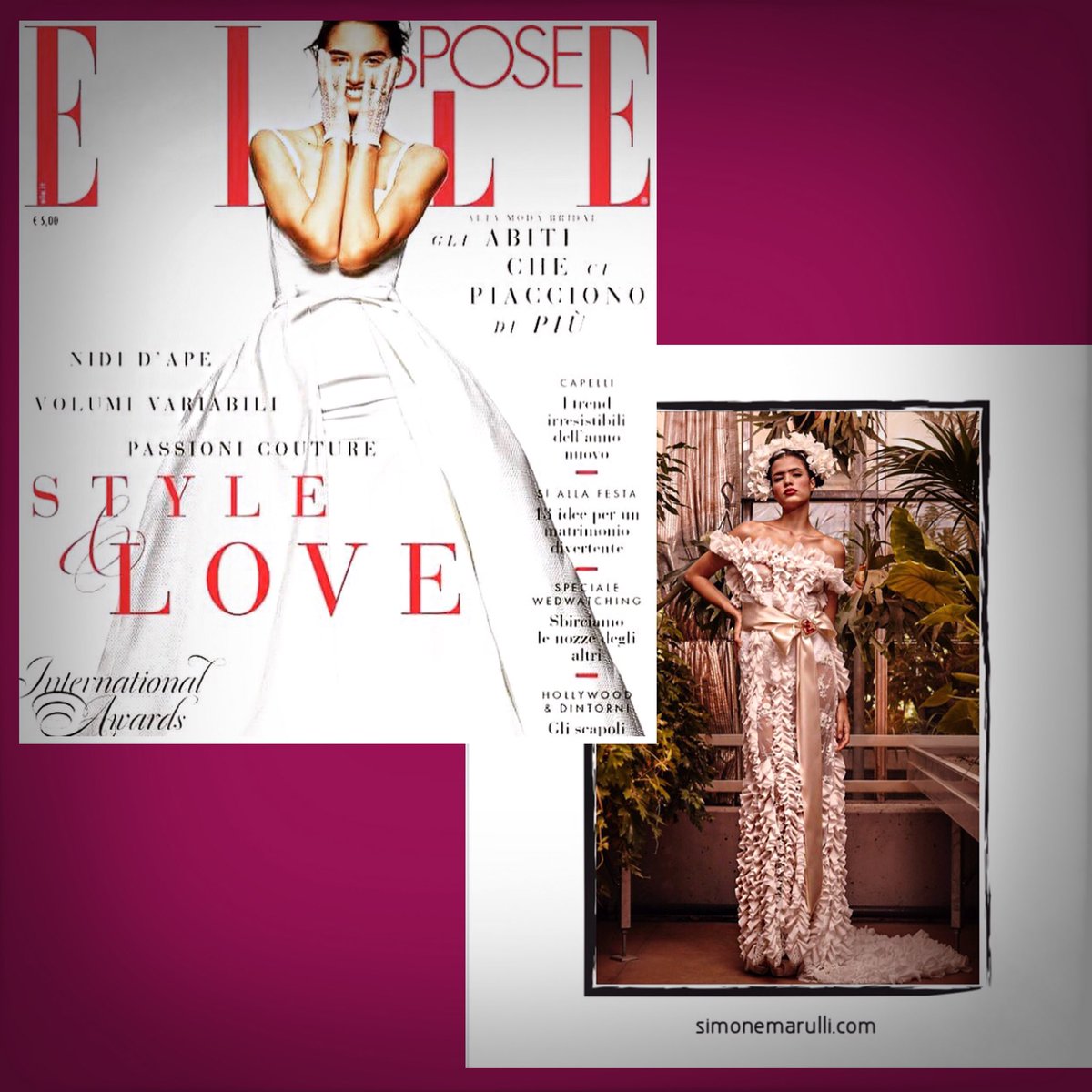 simonemarulli's tweet photo. Simonemarulli @Elle_Italia #sposa #spose #bridal #bride #unconventionalbridal #madeinitaly #fridakahlo #simonemarulli #magazine https://t.co/wj73ifEWvS