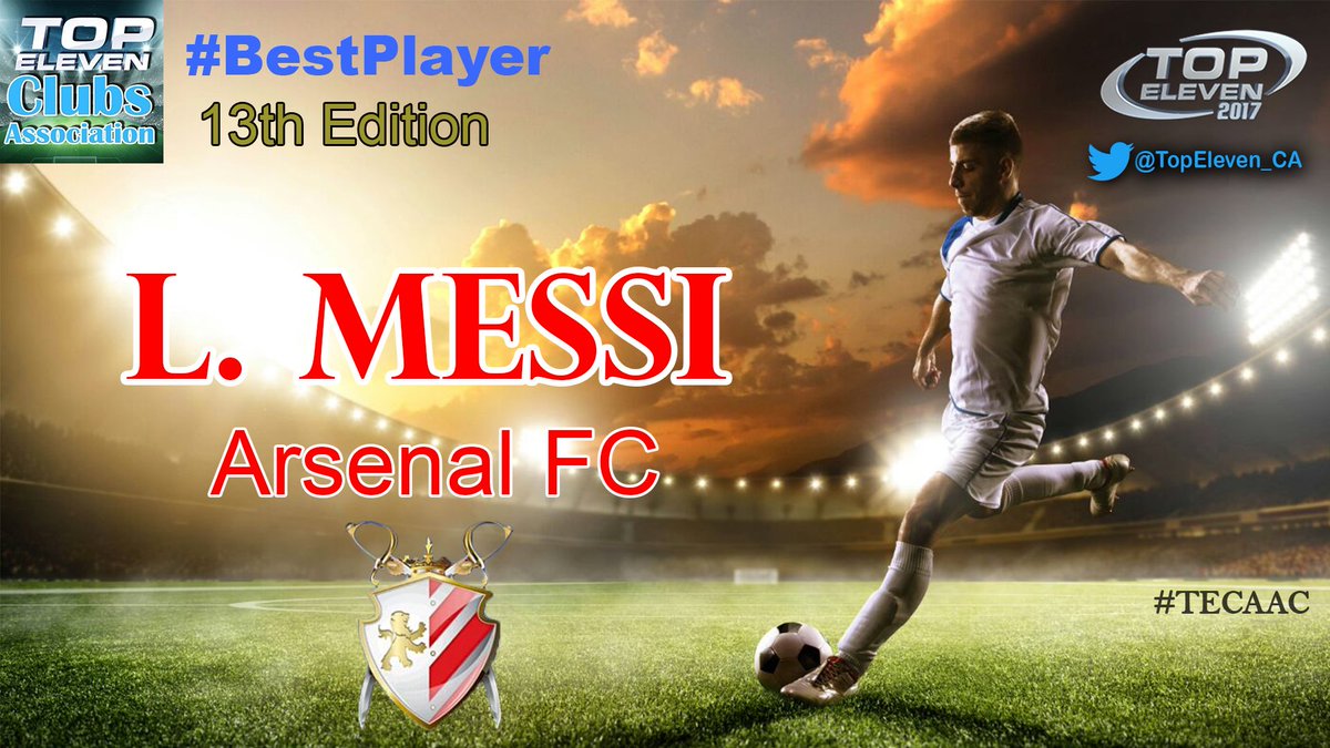 WeAreTECA's tweet photo. Lionel Messi of @AkinolaGunner is the #BestPlayer of the 99th season with an amazing 68 goals and 37 assists! β½οΈπ₯
3 awards for this monster!
#TECA #TopEleven #TecaOneYear #TECAAC https://t.co/sEpK1g4FSN