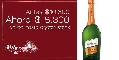 Celebra este año nuevo con Riccadonna, Prosseco, un espumante italiano, de burbuja increíble! bit.ly/2DSBJoE