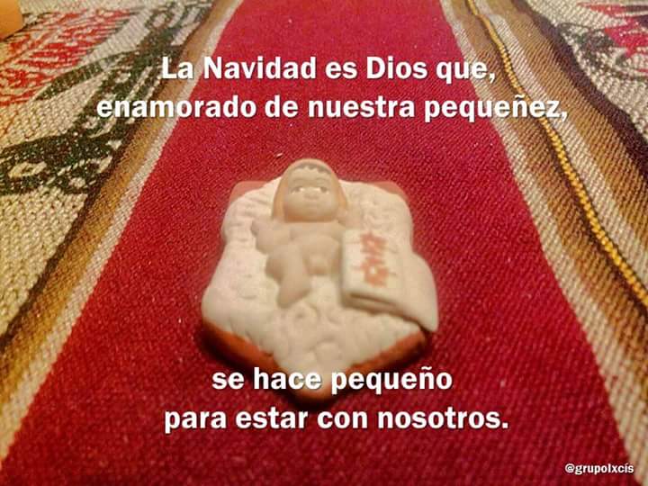 grupoIxcis's tweet photo. La Navidad es Dios que,
enamorado
de nuestra pequeñez,
se hace pequeño
para estar con nosotros.

#FelizMiércoles https://t.co/ghBAsYlVz6