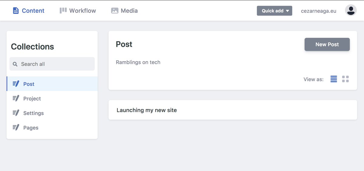 cezarneaga's tweet image. holiday’s exploration: setup a #NetlifyCMS for my new @gatsbyjs website. Overall very simple to setup and hit the ground running. :)