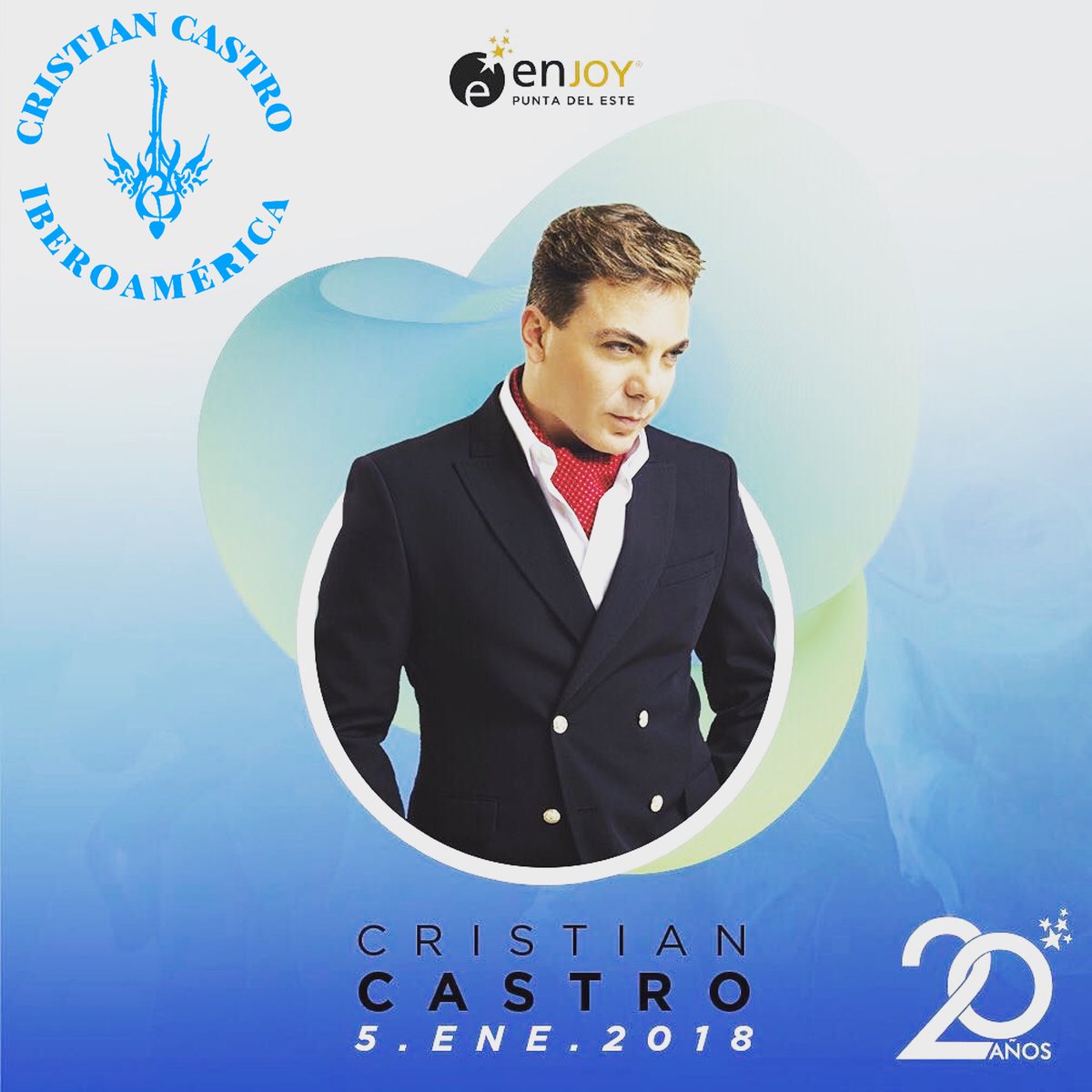 Maryamladiosa's tweet photo. ¡Ya salió la venta de entradas para ver a @CristianCastro el 5 de enero en #EnjoyPuntadelEste! Click aquí: https://t.co/pbKSLxIFfv https://t.co/qgiJvaWFMl
