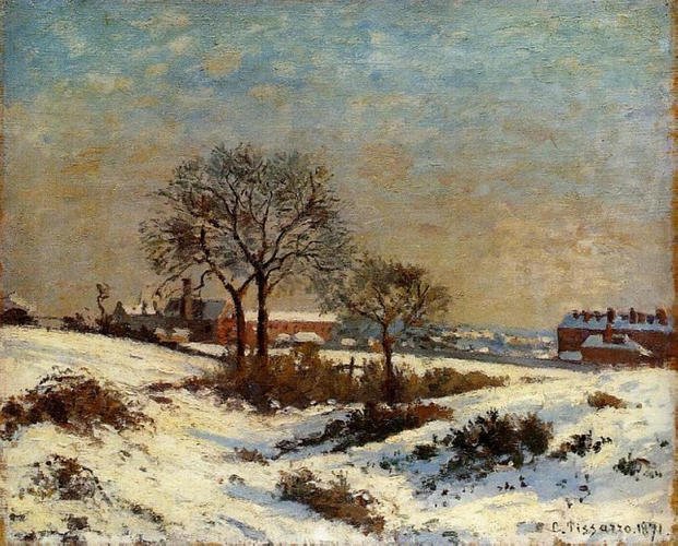 Landscape under Snow, Upper Norwood #impressionism #pissarro