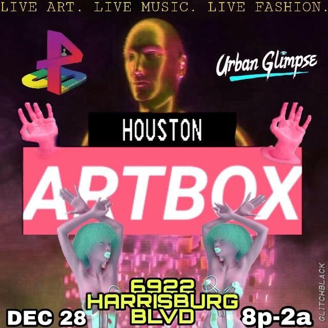 Urban Glimpse (@urbanglimpse_) on Twitter photo Dec 28th #ArtBoxHtx come turn up with us , a night full of vibes & creations . #
Performance by @luckythagreatest @quality_appearance <a href="/3d_artists/">Artists and 3D Print</a> @themitchmars 
Sounds by @yourdjmajesty <a href="/puccascotty/">DJ/Producer 🌹</a> - -
#htxnightlife #htxmodels #htxrap #htx #complex #4900z Dec 28th #ArtBoxHtx come turn up with us , a night full of vibes & creations . #
Performance by @luckythagreatest @quality_appearance <a href="/3d_artists/">Artists and 3D Print</a> @themitchmars 
Sounds by @yourdjmajesty <a href="/puccascotty/">DJ/Producer 🌹</a> - -
#htxnightlife #htxmodels #htxrap #htx #complex #4900z