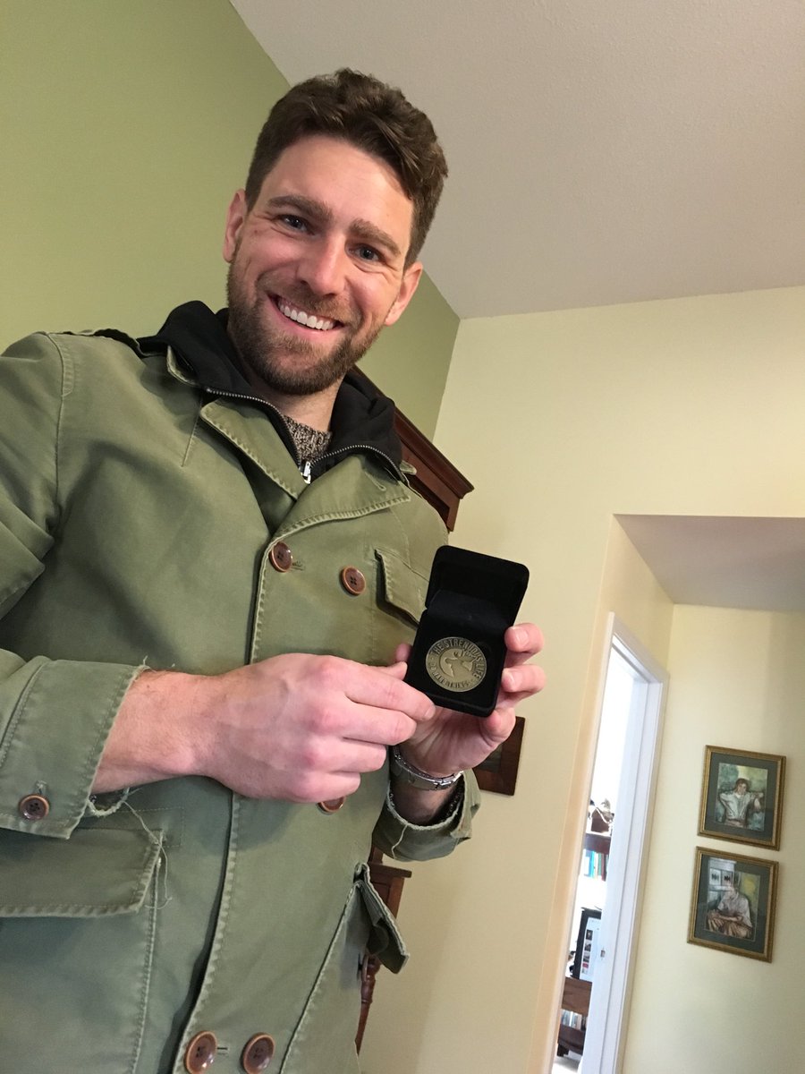 LoganMonday's tweet photo. Earned &amp; received my @strenuouslifeco challenge coin. It took twelve weeks of physical, mental, and reflective tasks. It was a pleasure following the mottos of “Do hard things.” and “Deeds not words.” Thanks @artofmanliness for the inspiration. #neverstoplearning https://t.co/wiyI2l8vWZ