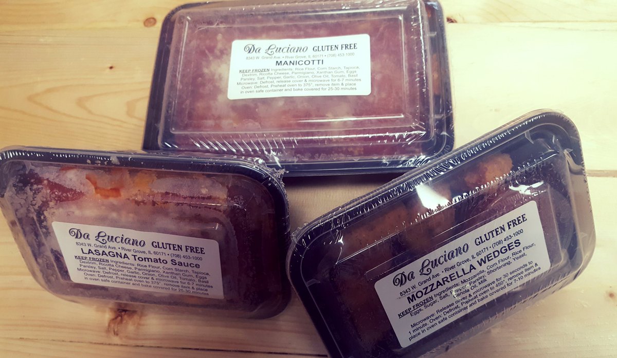 SweetNatalies's tweet photo. **NEW** Dinner is served! Gluten free manicotti, cheese lasagna and mozerella wedges from Da Luciano Pizza &amp; Pasta! Now available in our freezer section! https://t.co/qa5b8KuUab