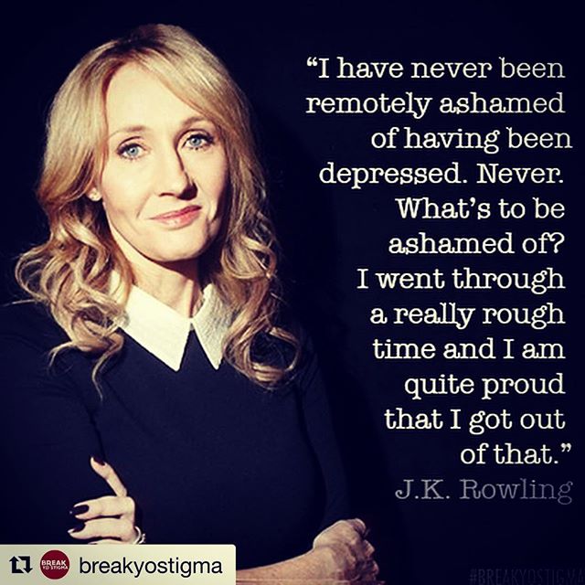 ThePaintedBrain's tweet photo. J.K. Rowling speaks the truth. 
#depression #imnotashamed
https://t.co/HfXwRsJsb8 https://t.co/R5PrAivc7V