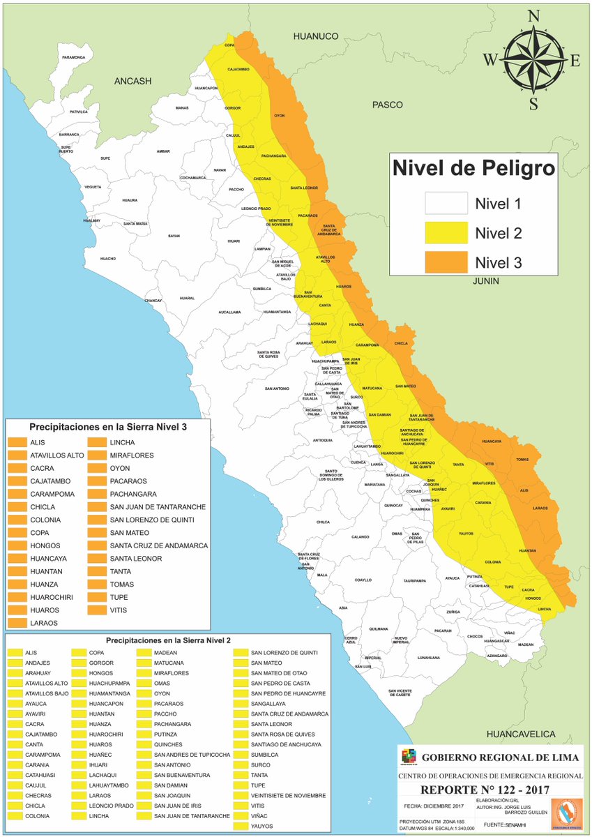 defensacivilGRL's tweet photo. La Oficina Regional de Defensa Civil informa que hasta el lunes 1 de enero se presentarán precipitaciones de moderada a fuerte intensidad en la sierra de la región Lima (provincias de Yauyos, Huarochirí, Canta, Huaral, Huaura, Oyón y Cajatambo). https://t.co/dN7meIXNre