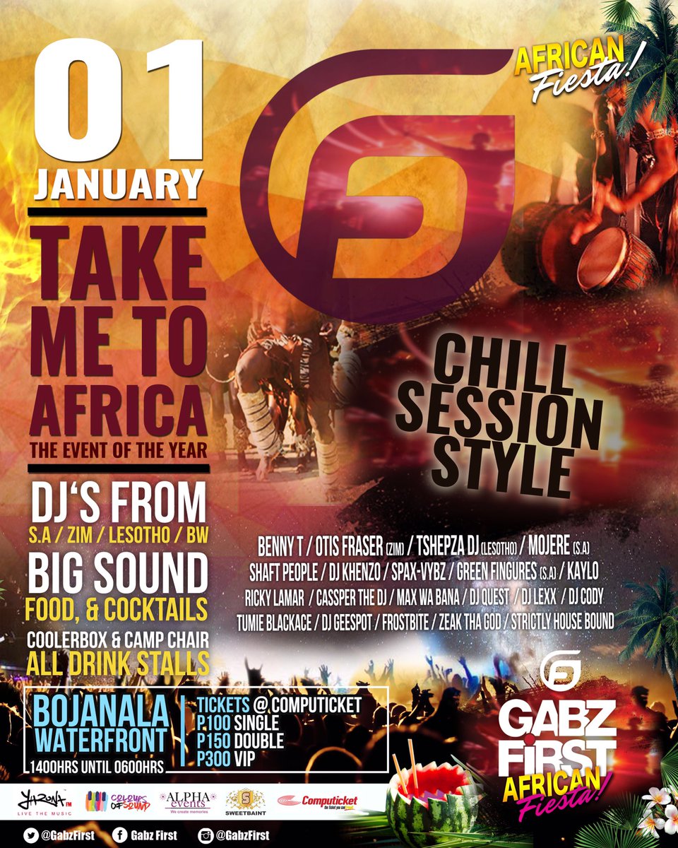 GabzFirst's tweet photo. Join us at Bojanala Waterfront on 01 Jan 2018. 
Tickets Available at Computicket
PLEASE SHARE https://t.co/vkpdjA62N2