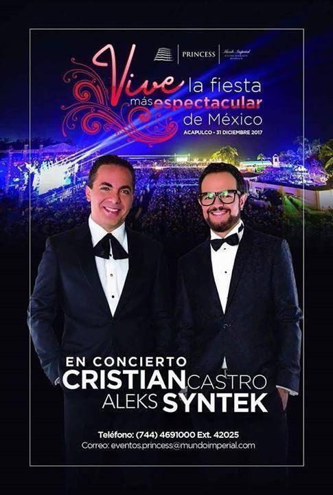 GeneraMusica's tweet photo. ¡Se acerca año nuevo! ¿Cual canción vas a cantar con mas emoción en el concierto de Cristian Castro y Aleks Syntek? 

#GenerandoEmociones https://t.co/3pvILlSQD2